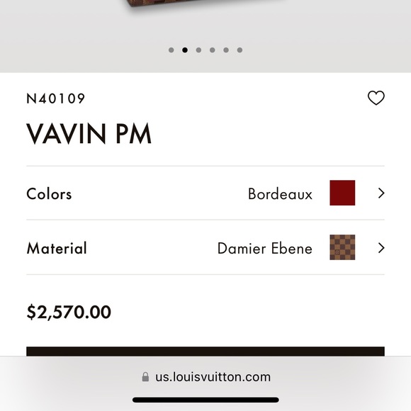 Louis Vuitton Vavin PM Bordeaux - Picture 2 of 16